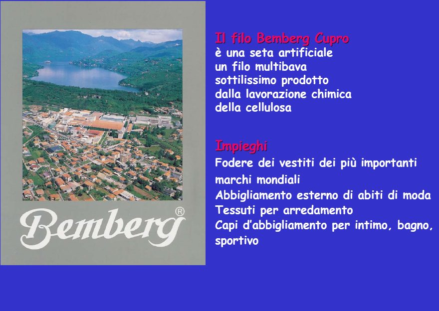 The Bemberg rayon factory on the shore of Lake Orta, one of the world's leading producers of artificial silk and source of industrial pollution
