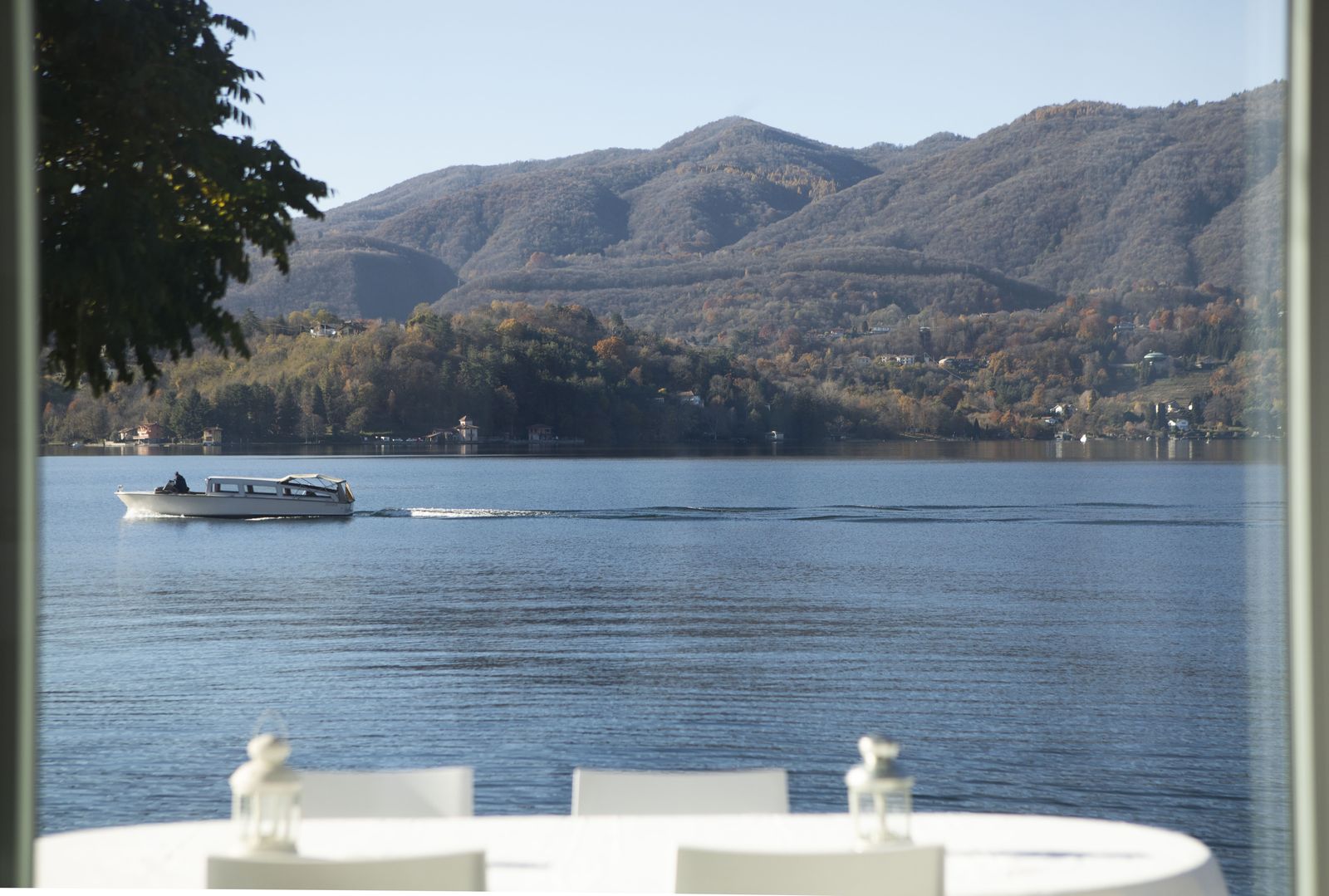 View from Villa Volpe terrace overlooking Lake Orta